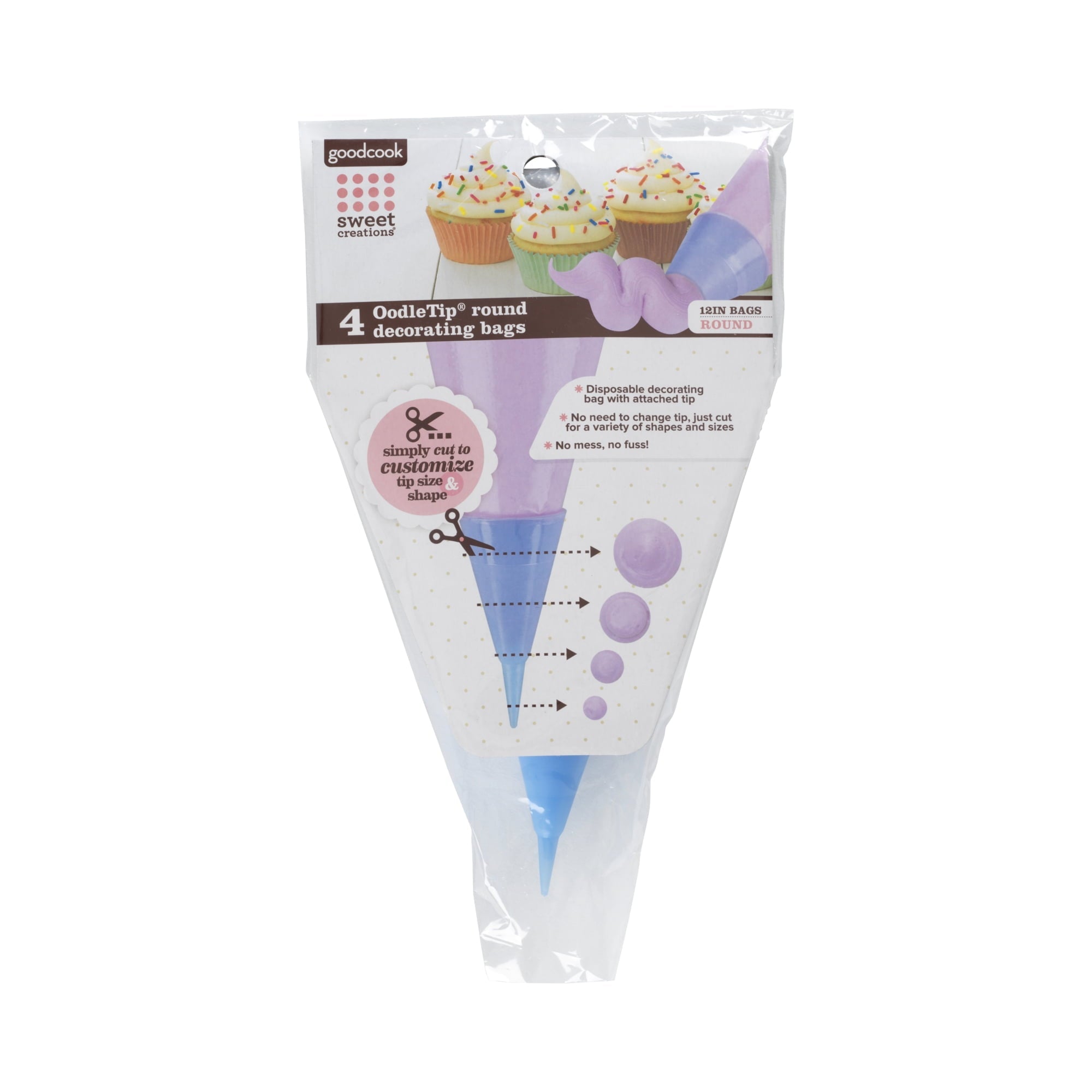 Goodcook-Disposable-Cake-Decorating-Bags-with-Cut-to-size-Oodle-Round-Tips-4-count_fa034288-7ef4-4647-93c7-905810840e38.c1c55fc001a25bde26becd7ca989a6ab Disposable Cake Decorating Bags with Cut-to-Size Oodle Round Tips, 4-Count